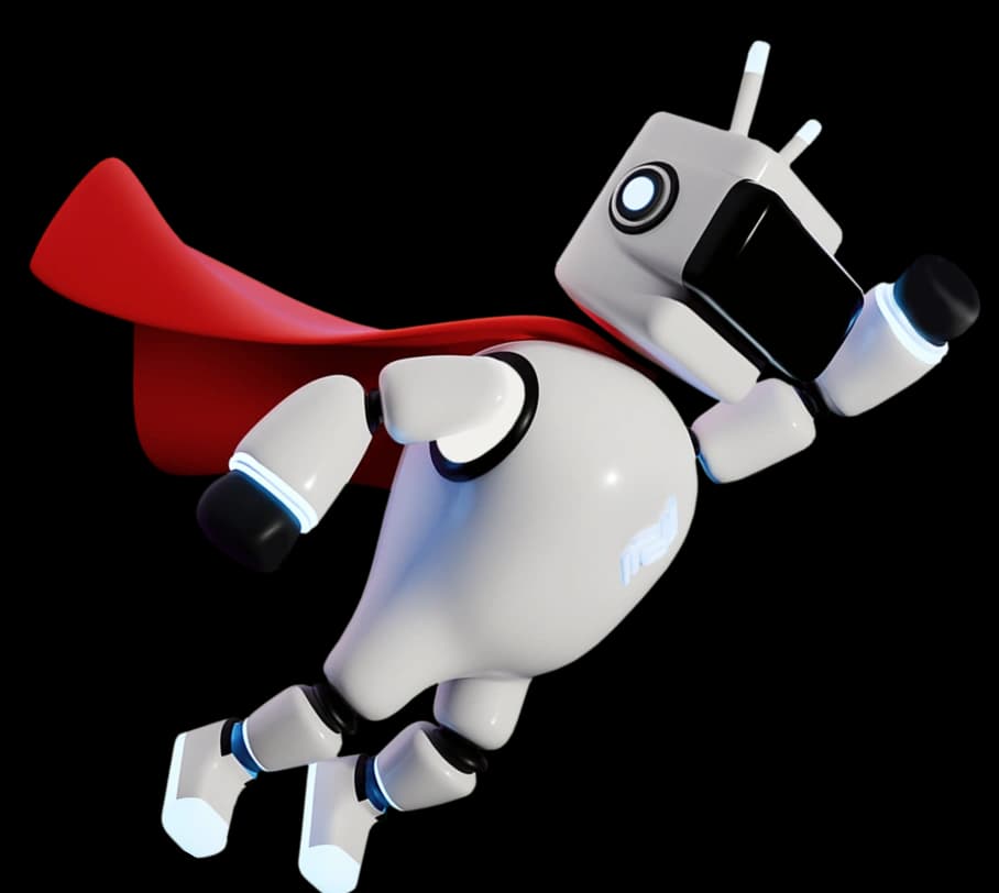 Robot superhero character